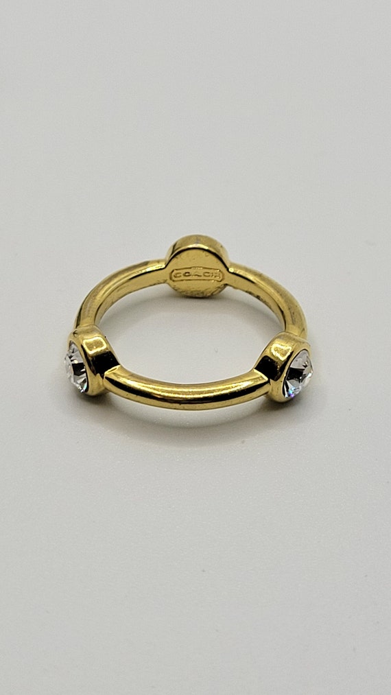 Coach Eternity Crystal Ring - Gold Plated - Rhines