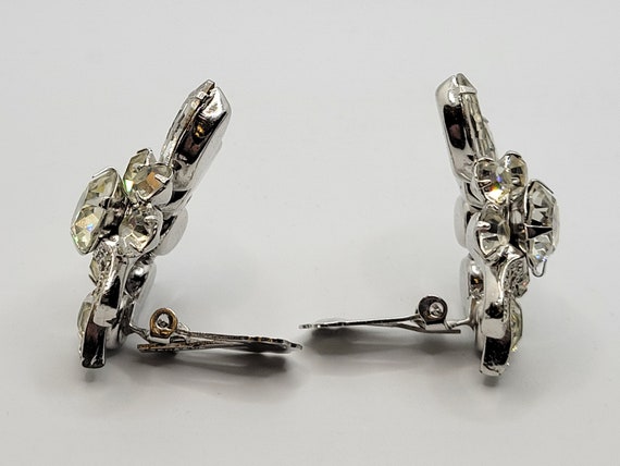 1940s Eisenberg Art Deco Crystal Earrings - Rhine… - image 9