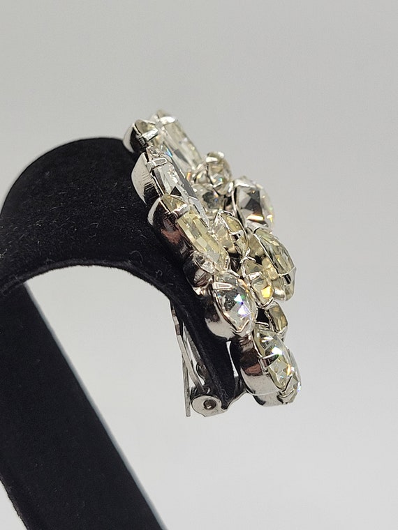 1940s Eisenberg Art Deco Crystal Earrings - Rhine… - image 7