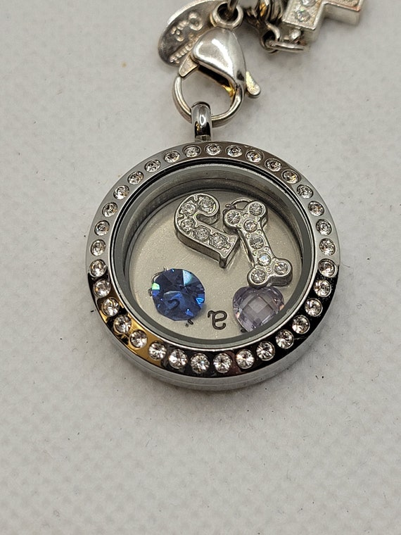 Round Dog Bone Charm Antiqued Sterling Silver Round Dog Bone Charm Antiqued Sterling Silver