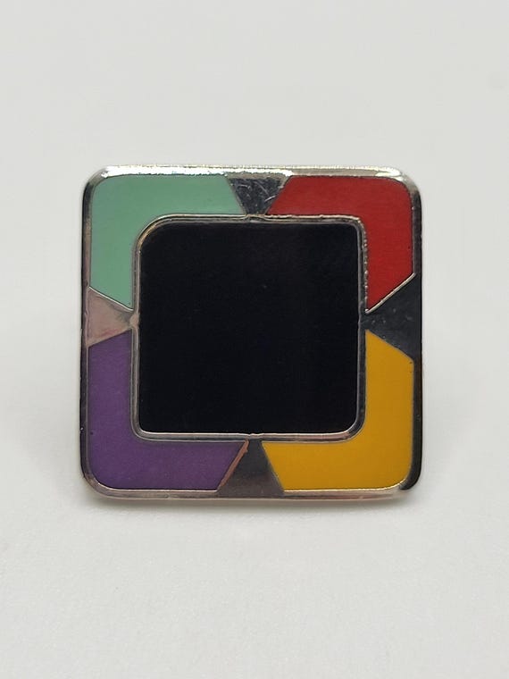 Signed Laurel Burch Juaquim Square Block Earrings… - image 3