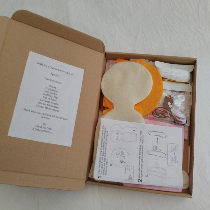 Make Your Own Worry Doll Kit Make Your Own Doll Kit Sew Your Own 16.5 Doll Kids Doll Making Set. Worry Doll Craft Kit DIY Doll Kit