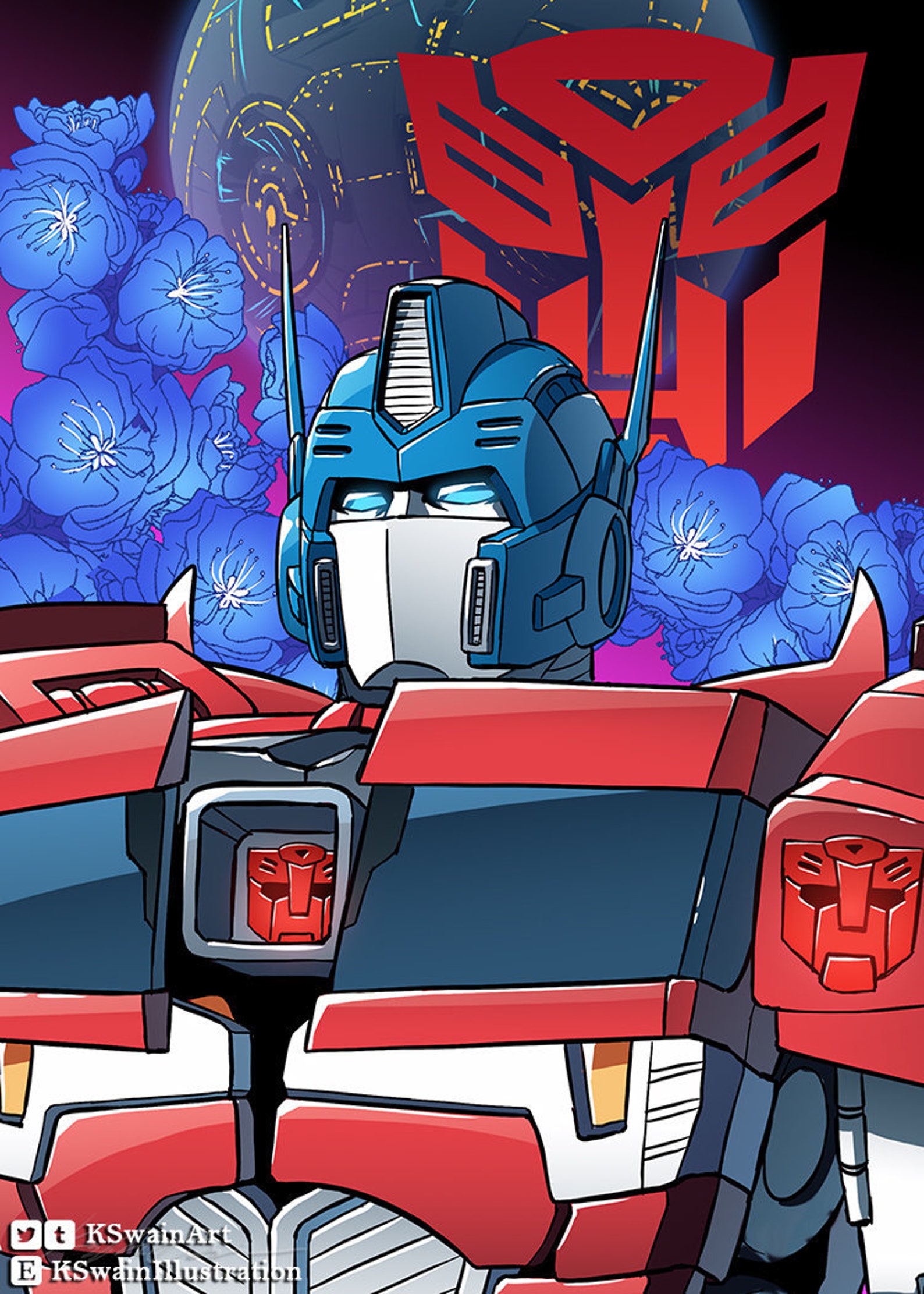 Optimus Prime 5x7" Fanart Print/Poster.