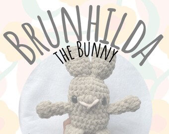 Brunhilda la Conejita PATRON/patrón de crochet, conejita de crochet, patrón de crochet sin costura