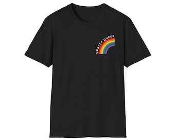 Camiseta unisex de estilo suave, con merchandising LGBT+ de Crafty Queer