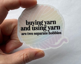 Comprar hilo y usar pegatinas de hilo / pegatinas para creadores, regalos para tejedores de ganchillo, pegatinas de hilo
