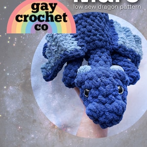 Mars the low sew dragon PATTERN ONLY / crochet pattern, crochet dragon, dragon pattern, amigurumi pattern