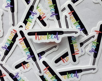 Pegatina de ganchillo arcoíris / Enganchado