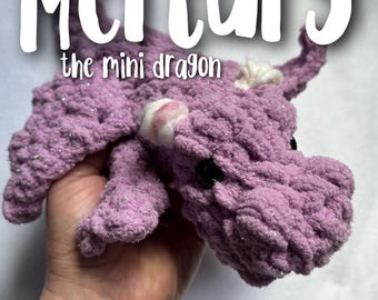 Patrón de Mercury el Mini Dragón más adorno para bolso de regalo / patrón de ganchillo, dragón de ganchillo, patrón de dragón, patrón de amigurumi