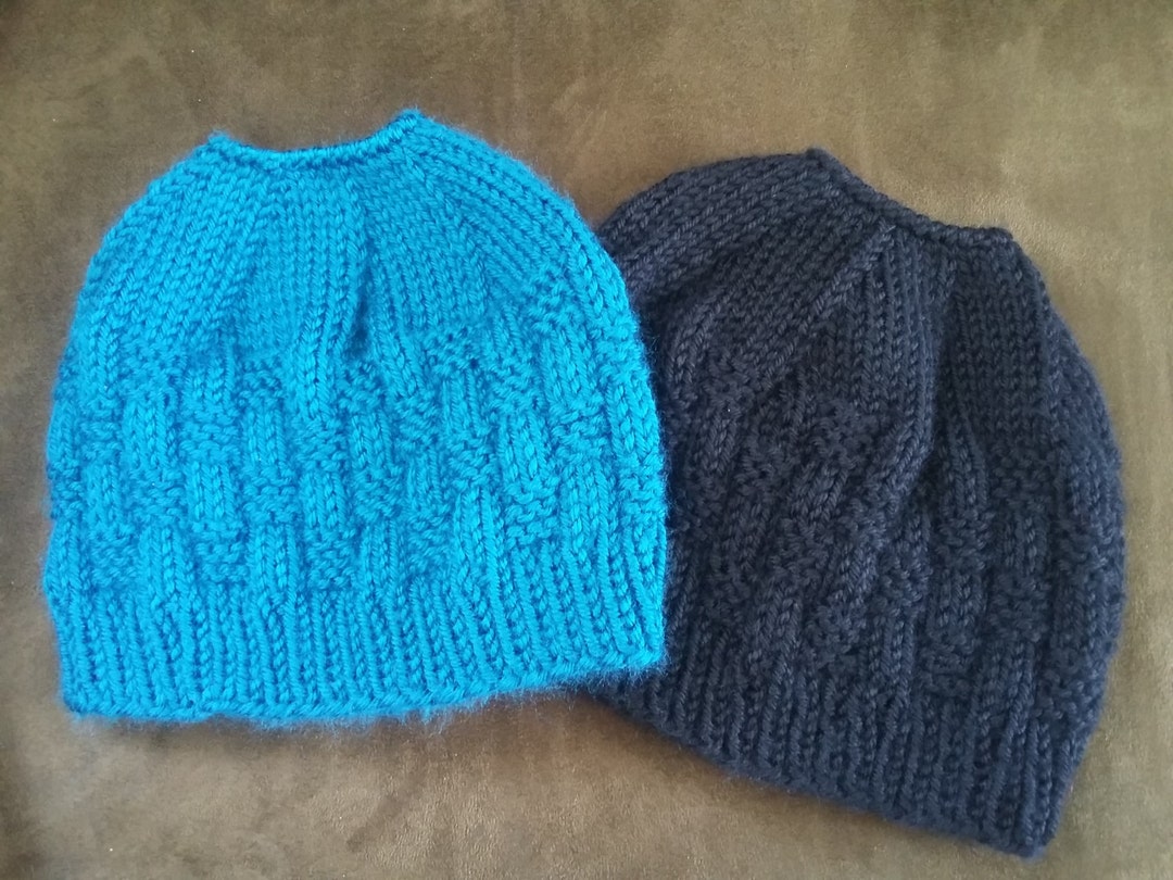 Ponytail Messy Bun Beanie Pattern Etsy Ponytail Messy Bun Beanie Pattern Etsy