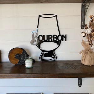 Metal Bourbon Sign