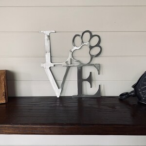 Love Paw Print Dog Sign