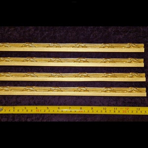 4 Large Frame Rail Gilt or White French Empire Style Decorative onlay Applique Wall Furniture Moulding Pediment Plastic Decoration