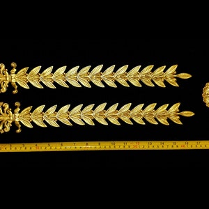 Large Gilt or White French Empire Napoleon Victorian Style Decorative Onlay Wall Furniture Moulding Pediment Frame Plastic Decoration