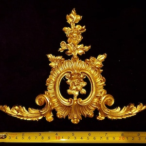 Large Gilt or White French Style Decorative Wall Furniture Moulding Pediment  Plastic Decoration Ornate