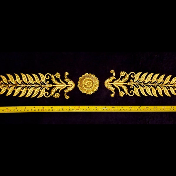 Gilt or White French Empire Napoleon Victorian Style Decorative Wall Furniture Moulding Pediment Frame Plastic Decoration
