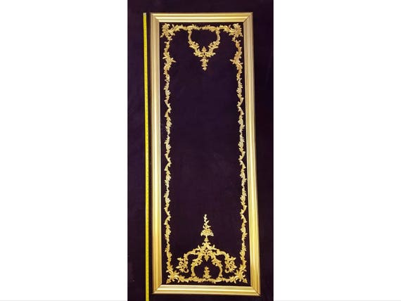 Decorative french antique style Louis XV gilt or white plastic wall panelling panel