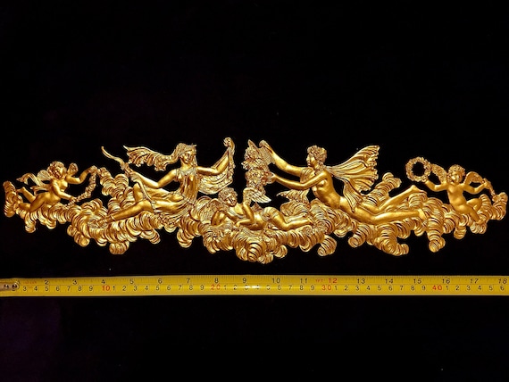 DECORATIVE MOULDING ANTIQUE EMPIRE GOLD GILT OR WHITE RESIN WALL DECORATION