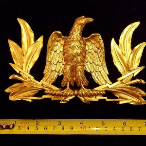 Gilt or White French antique Empire Style Eagle Decorative Wall Furniture Mouldin Pediment  Plastic Decoration