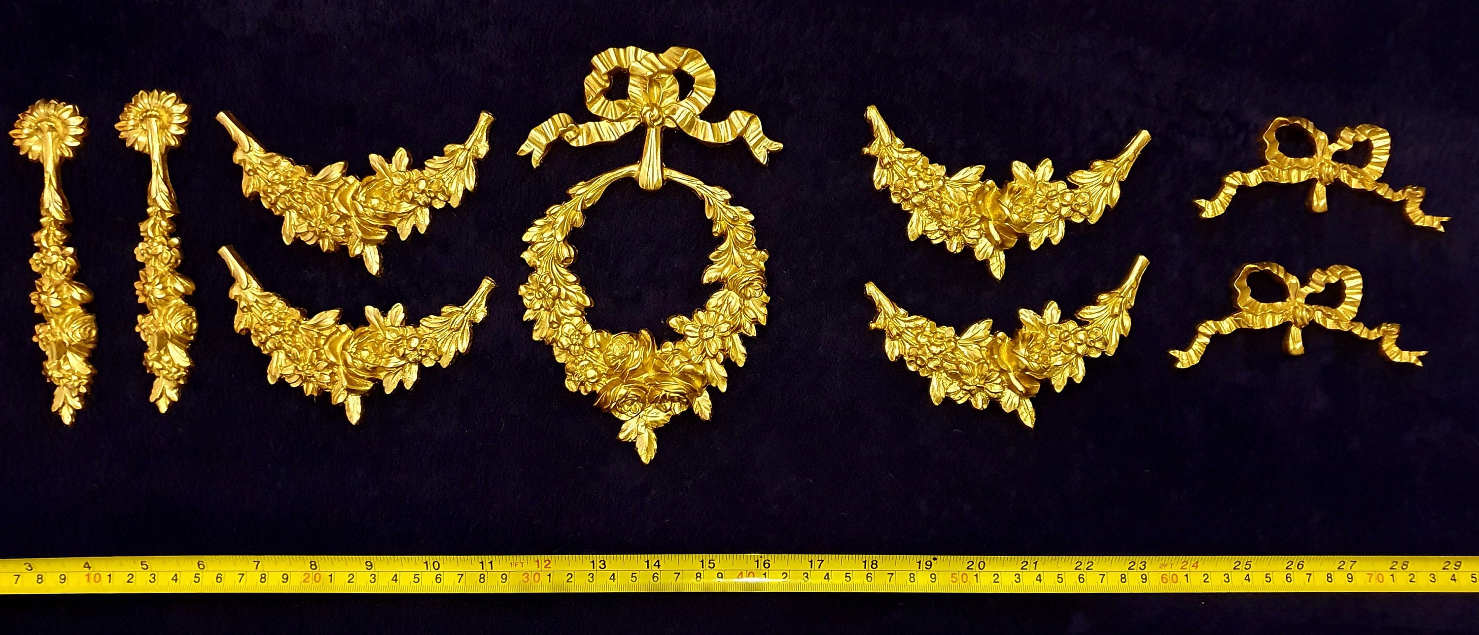 Large Ornate Applique Gilt or White French Style Decorative Etsy UK