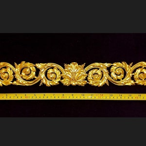 Large Gilt or White French Style Decorative Ornate Onlay Applique Wall Furniture Moulding Pediment  Plastic Decoration