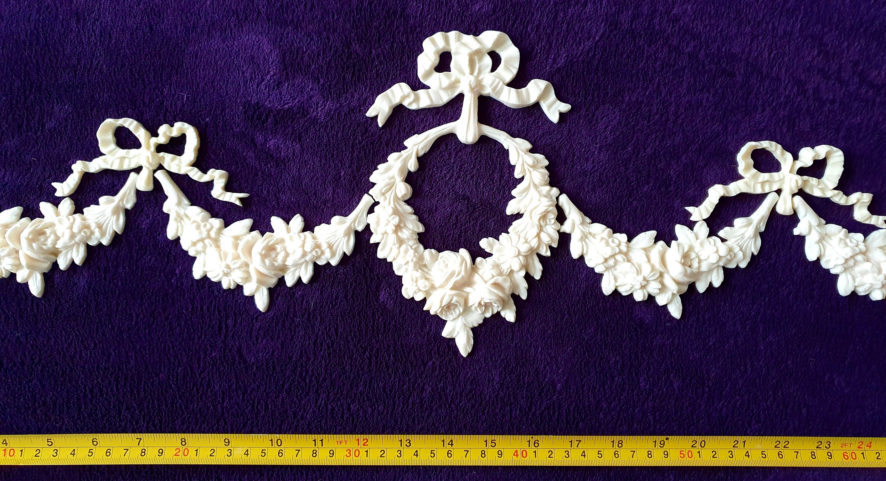 Large Ornate Applique Gilt or White French Style Decorative Etsy UK