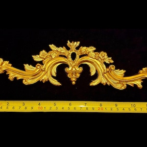 Grande décoration en plastique de fronton de moulage de meubles muraux de style français, dorés ou blancs