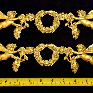 Para pozłacanych złotych lub białych francuskich mebli dekoracyjnych ściennych listwa dekoracyjna naczółek z tworzywa sztucznego