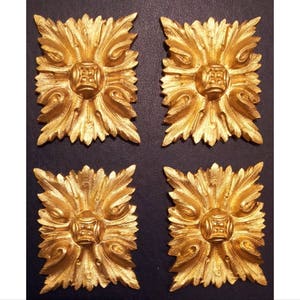 4  Gilt Gold or White French Style Decorative Wall Furniture Moulding Pediment Plastic Decoration