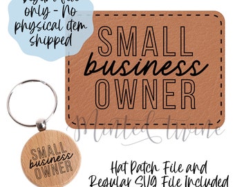 Small Business Owner Hat Patch & design SVG - Descarga digital - Descarga de archivos digitales - Glowforge File, Laser SVG File