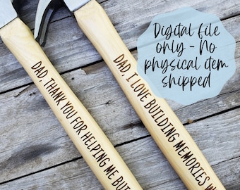 Father's Day Hammer Bundle SVG - Dad Digital File Descargar - Glowforge File , Laser SVG File, bundle SVG Laser File, Hammer