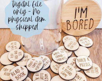 I'm Bored Jar SVG - デジタルファイルのダウンロード - Glowforge ファイル、レーザー SVG ファイル、キッズ SVG レーザーファイル