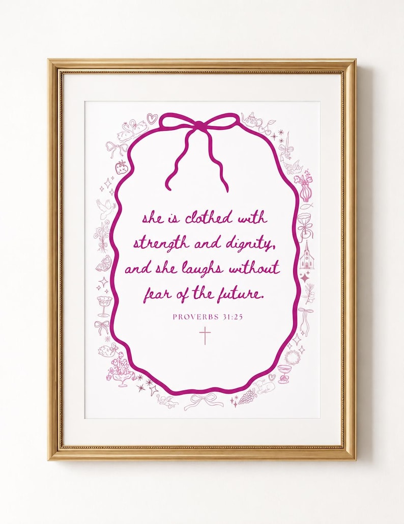 Proverb Frame Proverbs 31:25 Printable - Etsy