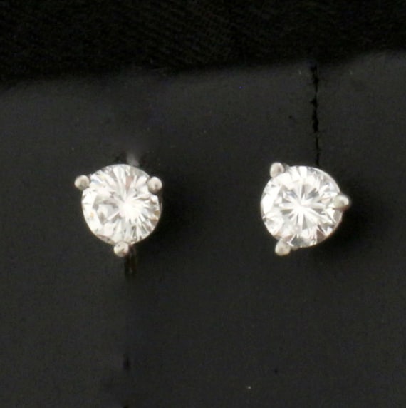 1/2ct TW Diamond Stud Earrings in Platinum - image 1