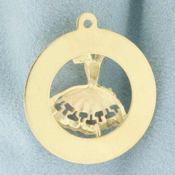 Pearl, Ruby, and Sapphire Dancer Charm or Pendant… - image 2