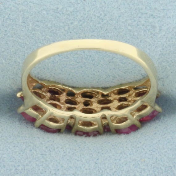 Natural Ruby Ring in 10k Yellow Gold - image 4