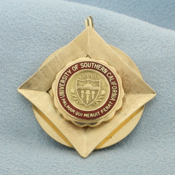 USC University of Southern California Charm or Pendant in 14k Yellow Gold