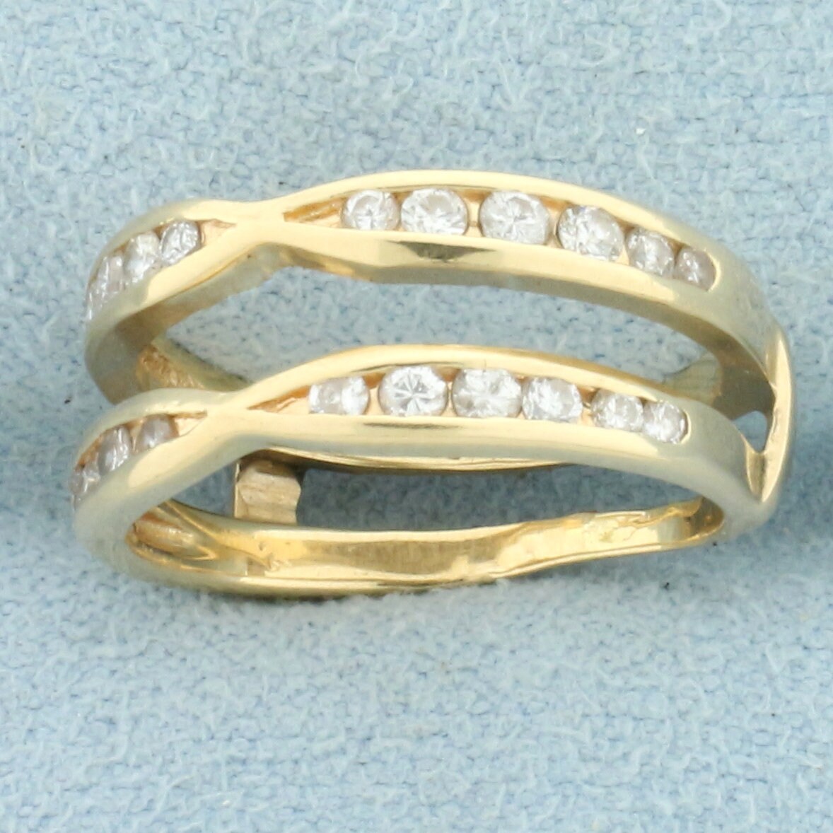 Diamond Ring Jacket in 14K Yellow Gold Etsy