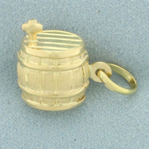 Barrel Charm in 18k Yellow Gold - image 2