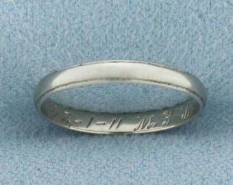 Antique Art Deco Band Ring in 18k White Gold