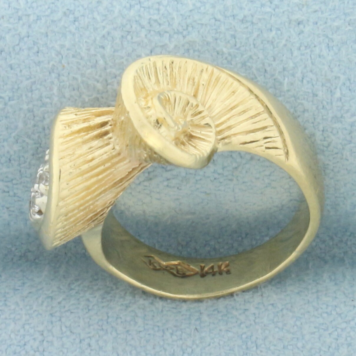 Sea Shell Scroll Design Seashell Scroll Design Pinky Ring in 14k Yellow Gold - Etsy
