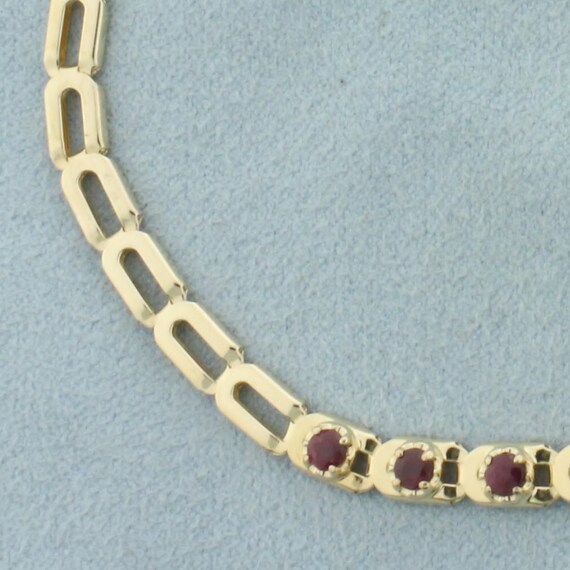 Ruby Bracelet in 14k Yellow Gold - image 2