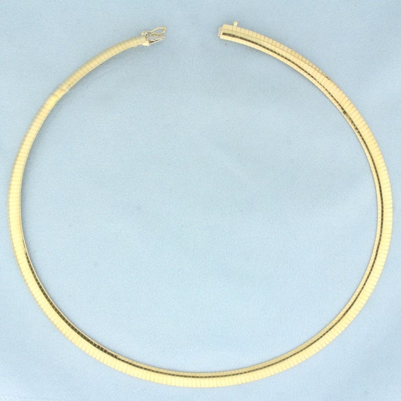 16 Inch Omega Link Necklace in 14k Yellow Gold - image 1
