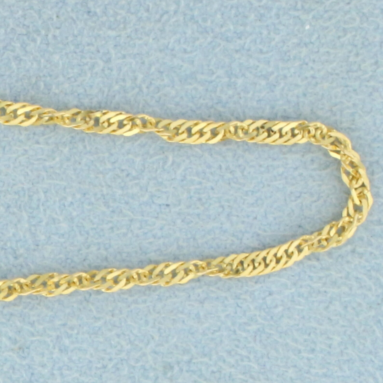 18 Inch Twisting Curb Link Chain Necklace in 14K Yellow Gold Etsy
