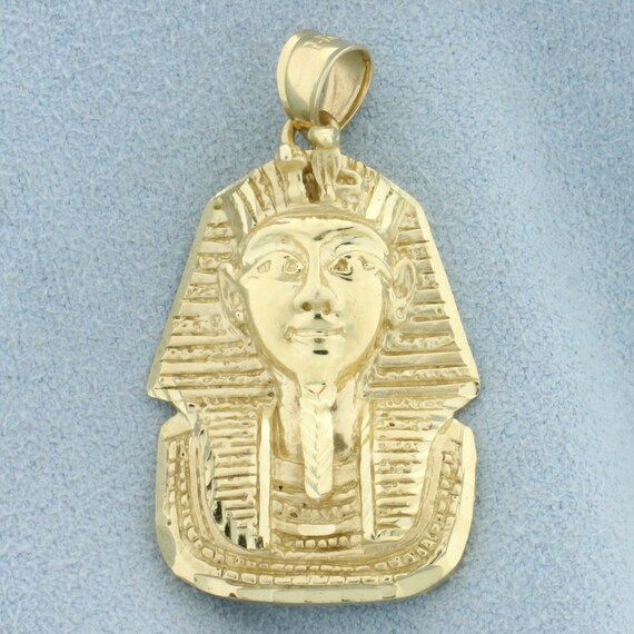 Egyptian Pharaoh Pendant in 14K Yellow 