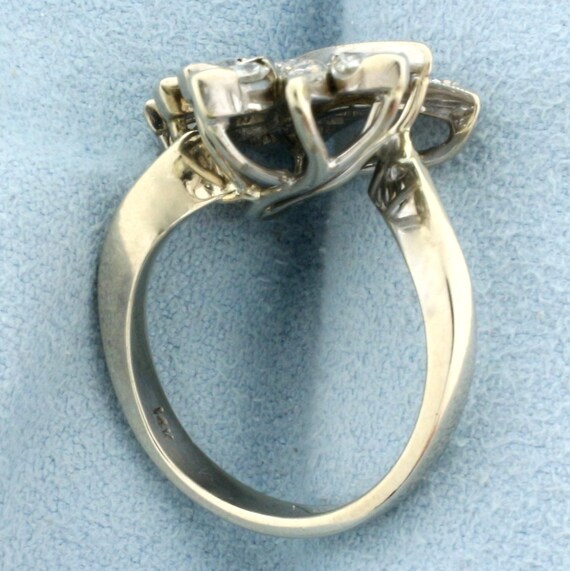 1ct Nature Design Diamond Ring in 14K White Gold - image 3