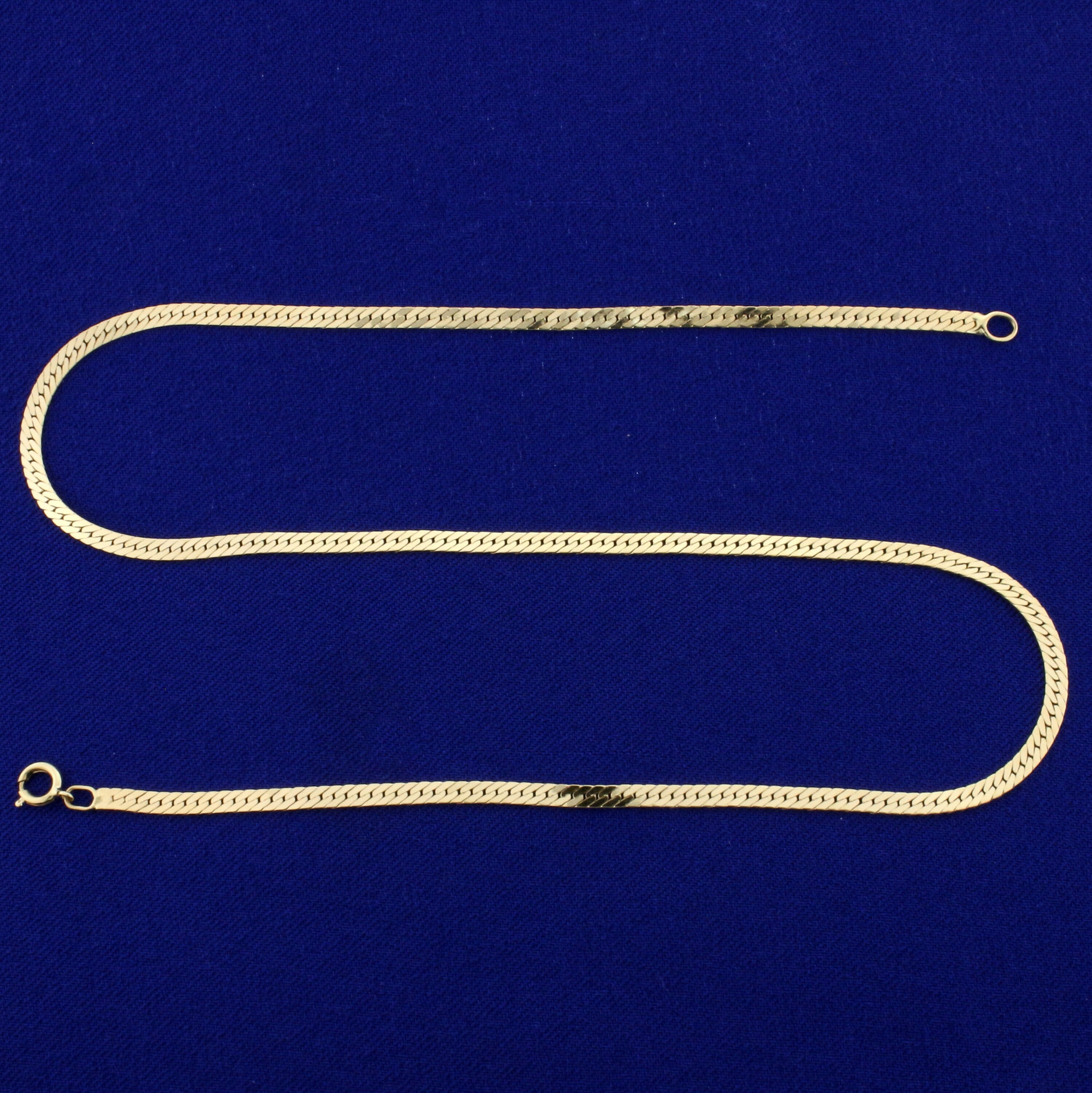 15 Inch Herringbone Chain Necklace in 