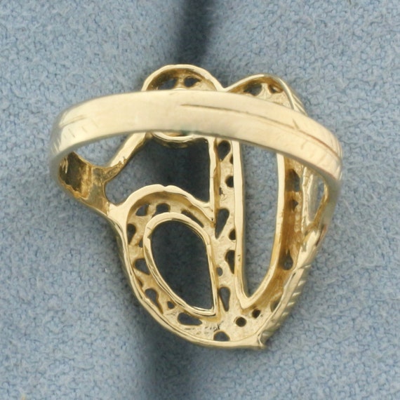 D Initial Ring in 14k Yellow Gold - image 4