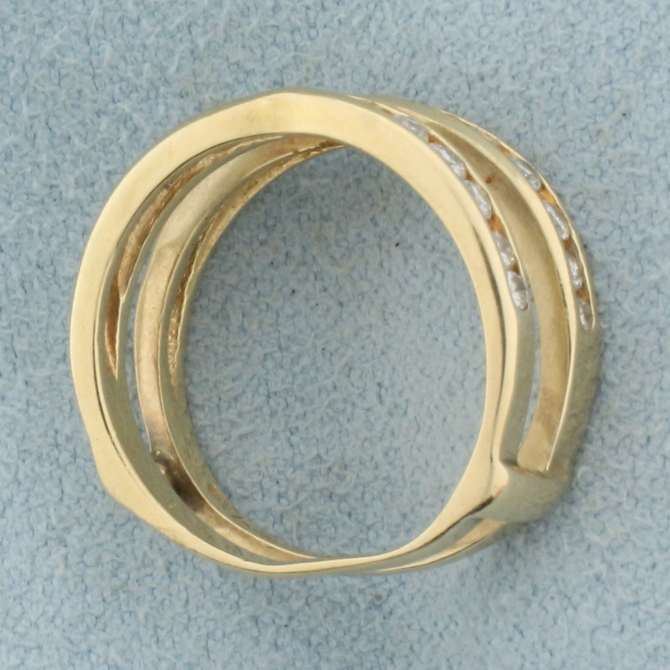 Diamond Ring Jacket in 14K Yellow Gold Etsy