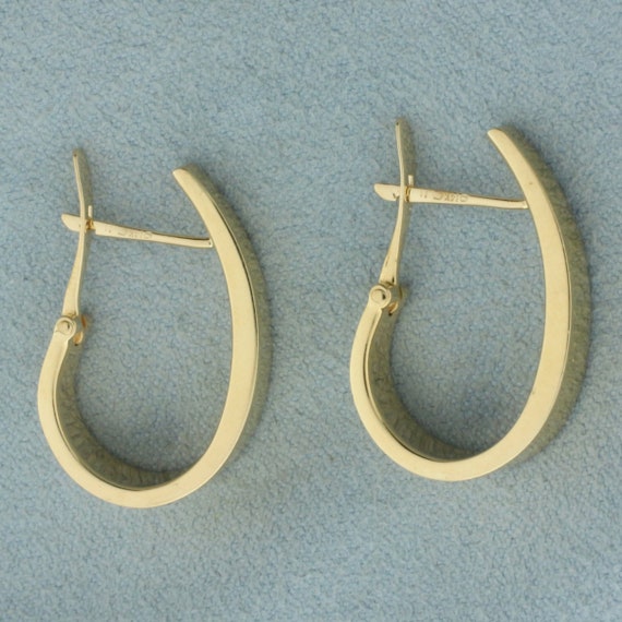 Tapered J-Hook Earrings in 14k Yellow Gold - image 2